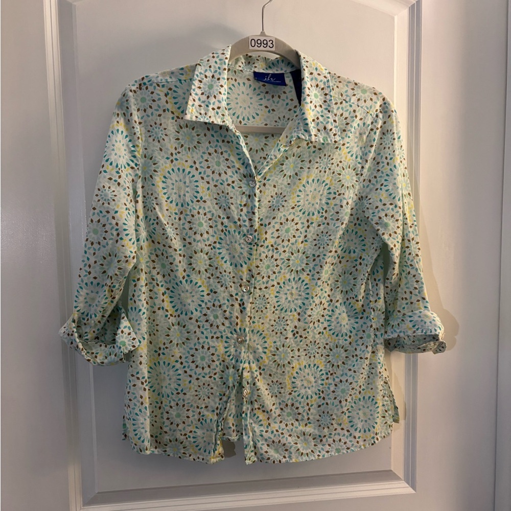 Jh Collectables Patterned Button-Down Shirt Sz M